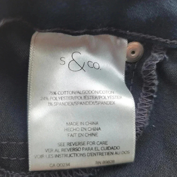 S & Co Womens Curvy Skinny Jeans Blue Low Rise Dark Stretch Blue Pockets M 34x30 - Picture 5 of 9